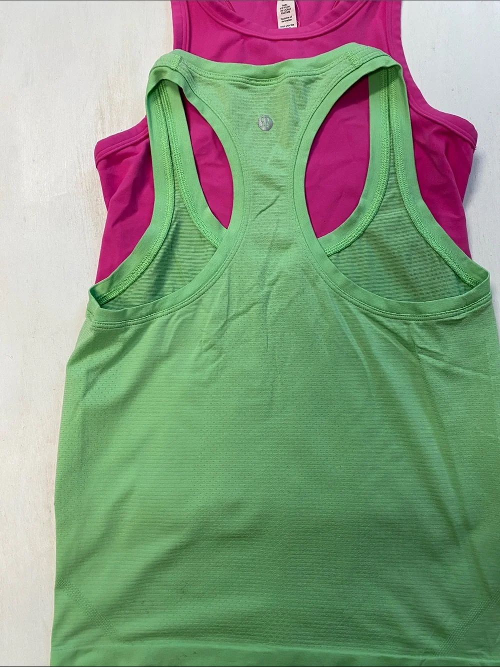 lululemon athletica Racerback Tank Tops - Bright Pink & Lime Green
